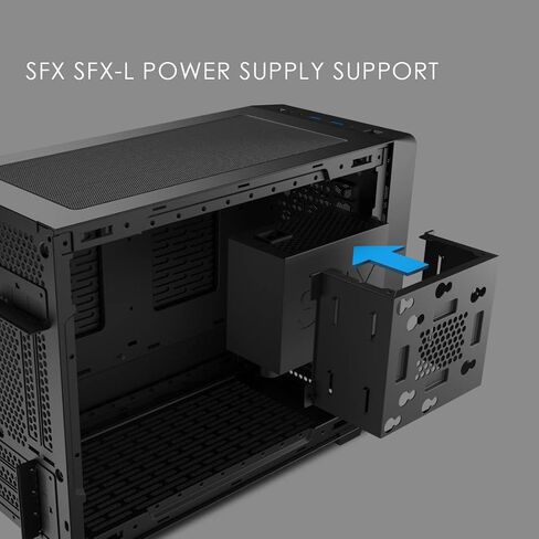 حافظة anidees AI Atomic Mini ITX صغيرة الحجم (SFF)، وحدة معالجة رسومات GPU ثلاثية الفتحات وفتحتين عموديتين، مع لوحات شبكية، تدعم 240 مشعاعًا، AI-at-ITX (حافظة الكمبيوتر الشخصي فقط) in Kuwait