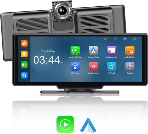 شاشة GOPEO اللاسلكية Carplay مقاس 10.26 بوصة HD IPS تعمل باللمس CarPlay اللاسلكية & Android Auto ستيريو سيارة محمول مع وصلة مرآة/بلوتوث/ملاحة/Siri/AUX/FM/TF شاشة Carplay للسيارات in Kuwait