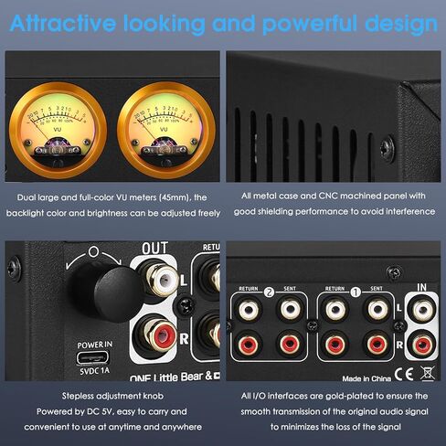 Douk Audio L3 3 Channel Stereo Audio Loop Switcher w/VU Meter RCA Selector Box in Kuwait