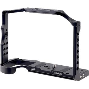 قفص JLWIN x-h2 x-h2s لكاميرا Fujifilm X-H2 X-H2S، لوحة تحرير سريعة لـ Arca-Swiss، فتحات لولبية 1/4 بوصة و3/8 بوصة وقضيب الناتو لملحقات الكاميرا in Kuwait