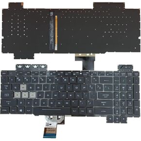 Laptop Replacement US Layout RGB Colorful Backlight Keyboard for Asus TUF Gaming FX505 FX505D FX505DV FX505DD FX505DT FX505DU FX505DY FX505G FX505GT FX505GU FX505GE FX505GD FX505GM FX505A FX504 FX705 in Kuwait