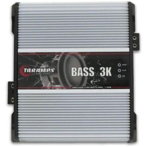 Taramp's Bass 3K - 1 قناة 3000 وات RMS Ohm مضخم صوت للسيارة، أسود، أبيض in Kuwait