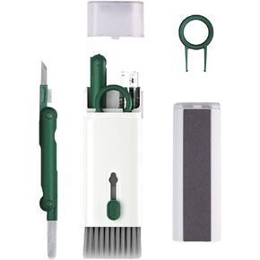 مجموعة تنظيف سماعات ايربودز 7 في 1، اداة تنظيف سماعات الاذن متعددة الوظائف من اهيرو، منظف سماعات الاذن لعلبة شحن سماعات الراس والكيبورد (اخضر داكن) in Kuwait