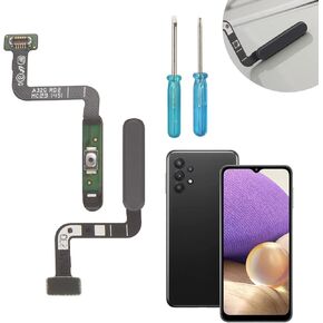 او كولر كيبل مرن بزر تشغيل مستشعر بصمة الاصبع لموبايل سامسونج جالاكسي A32 5G SM-A326U SM-A326F، كيبل مرن بديل لمستشعر ضوء التقارب in Kuwait