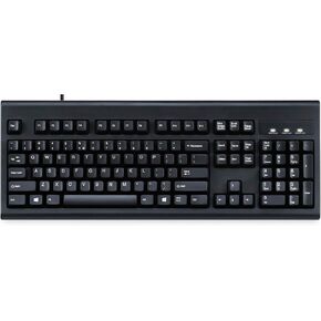 Perixx PERIBOARD-106M، لوحة مفاتيح USB كاملة الحجم ذات أداء سلكي، مفاتيح مريحة منحنية، لون رمادي/أبيض كلاسيكي، تصميم باللغة الإنجليزية الأمريكية in Saudi Arabia