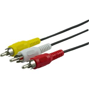 كابل صوت / فيديو مركب GE ، بطول 6 أقدام ، مقبس طراز RCA من 3 ذكر إلى 3 ذكر ، للتليفزيون ، VCR ، DVD ، بلو راي ، نظام ألعاب الفيديو ، ستالايت ، ومستقبلات المسرح المنزلي ، 33608 in Kuwait
