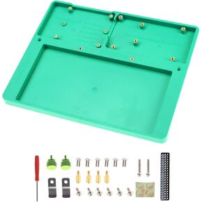 Makeronics 7 in 1 Green RAB Holder for Raspberry Pi | Arduino | Solderless Breadboard, Base Plate with Rubber Feet for Raspberry Pi 4 Model B|3B+/B|2B+/B|Zero |Zero W and Arduino Mega 2560 | Uno R3