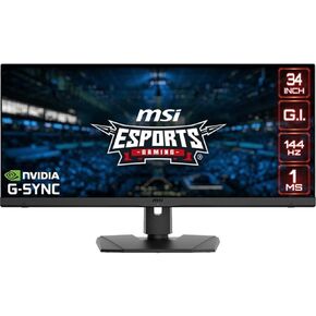 MSI شاشة كاملة UWQHD مضادة للتوهج 1 مللي ثانية 3440 × 1440 معدل تحديث 144 هرتز HDR جاهزة USB/DP/HDMI 34 بوصة (اوبتيكس MPG341QR) in Kuwait