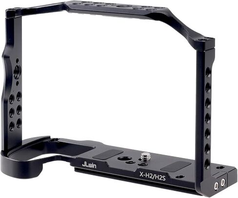 قفص JLWIN x-h2 x-h2s لكاميرا Fujifilm X-H2 X-H2S، لوحة تحرير سريعة لـ Arca-Swiss، فتحات لولبية 1/4 بوصة و3/8 بوصة وقضيب الناتو لملحقات الكاميرا in Kuwait