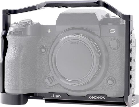 قفص JLWIN x-h2 x-h2s لكاميرا Fujifilm X-H2 X-H2S، لوحة تحرير سريعة لـ Arca-Swiss، فتحات لولبية 1/4 بوصة و3/8 بوصة وقضيب الناتو لملحقات الكاميرا in Kuwait