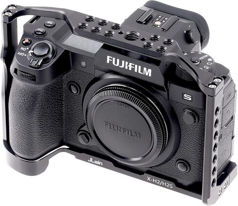 قفص JLWIN x-h2 x-h2s لكاميرا Fujifilm X-H2 X-H2S، لوحة تحرير سريعة لـ Arca-Swiss، فتحات لولبية 1/4 بوصة و3/8 بوصة وقضيب الناتو لملحقات الكاميرا in Kuwait