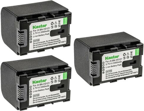 بطارية Kastar BN-VG121 قطعة واحدة بديلة لـ JVC GZ-EX265 GZ-EX270 GZ-EX275 GZ-EX310 GZ-EX310AU GZ-EX310BU GZ-EX310WU GZ-EX355 GZ-EX350 GZ-EX370 GZ-EX515 GZ-EX555 GZ-EX555BU كاميرا GZ-EX575 GZ-GX1 in Kuwait