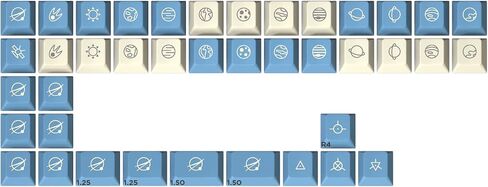 مجموعة أغطية المفاتيح المخصصة DROP + MiTo GMK Godspeed - ملف تعريف Doubleshot Cherry - متوافق مع سيقان وتخطيطات نمط Cherry-MX: 60%، 65%، 75%، TKL، 100% لوحات المفاتيح الميكانيكية (مجموعة كولومبيا) in Kuwait