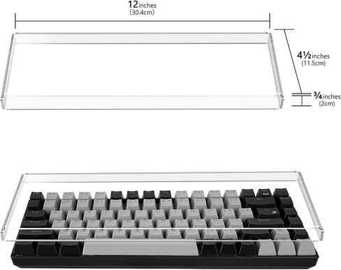 Geekria Keyboard Dust Cover, Keypads Cover for 75% Compact 84 Key Keyboard, Compatible with Keychron K2, Logitech POP Keys Mechanical, Logitech MX Mechanical Mini Keyboard (Frosted Acrylic) in Saudi Arabia