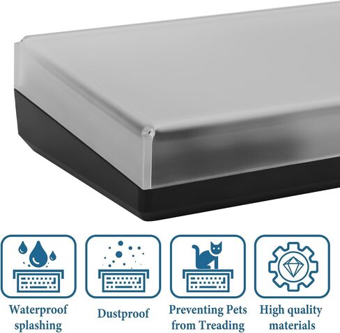 Geekria Keyboard Dust Cover, Compatible with Logitech MX Mechanical Mini/POP Keys, Keychron K2 HE / K2 75%, LOFREE Flow84, Keypads Cover for 75% Compact 84 Key Keyboard (Clear Acrylic) in Kuwait