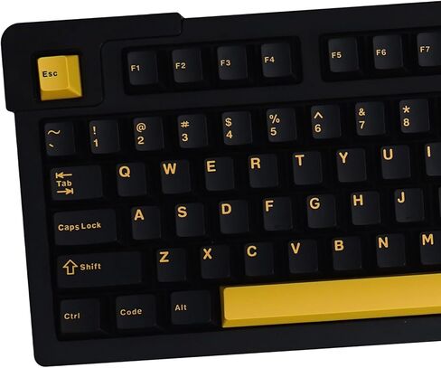 Black Gold Keycaps 129 Keys Double Shot Cherry Profile Keycap Set Fit for 61/64/87/104/108 Cherry Mx Switches Mechanical Keyboard in Saudi Arabia