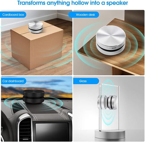 Wirelessly BT Mini Speaker Bone Conduction Portable Wireless Speaker Stereo Bass Sound Creative Portable Speaker Mini Size Music Player Built-in Mic Sound Box in Saudi Arabia