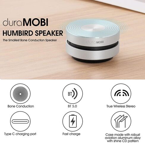 Wirelessly BT Mini Speaker Bone Conduction Portable Wireless Speaker Stereo Bass Sound Creative Portable Speaker Mini Size Music Player Built-in Mic Sound Box in Saudi Arabia
