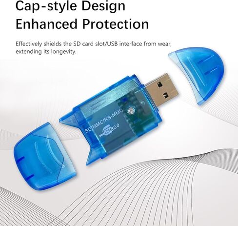 4 Pack USB SD Card Reader for PC, SD Card to USB Adapter, Card Reader for Camera Memory Card Reader, Wansurs Card Reader for Laptop in Saudi Arabia