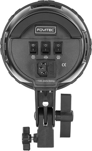 Fovitec - رأس تصوير فوتوغرافي 7 مقابس مع حامل مظلة - [إضاءة مستمرة] [يناسب سبعة مصابيح CFL] [يتضمن سلك طاقة قياسي ثلاثي الشقوق فقط] in Kuwait