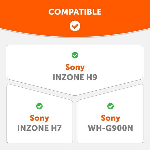 WC Freeze Inzone - Cooling Gel Replacement Earpads for Sony Inzone H9 & H7 Headphones by Wicked Cushions - Boost Comfort, Durability, Thickness & Sound Isolation for Epic Gaming | Black in Saudi Arabia