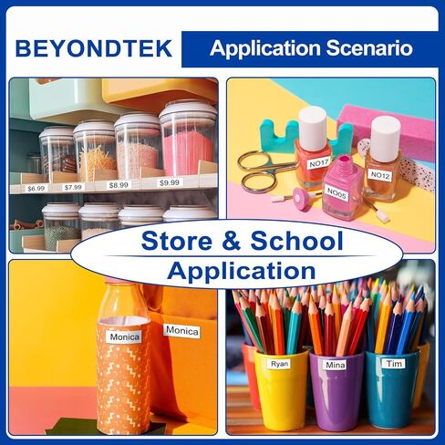 استبدال شريط BEYONDTEK Ptouch M لشريط Brother M M-231 M-K231s 12 مم 0.47 بوصة أسود على أبيض MK231 ملصق يعمل مع Brother P-Touch PTM95 PT55 60 65 70 80 90 95 3 عبوات in Kuwait