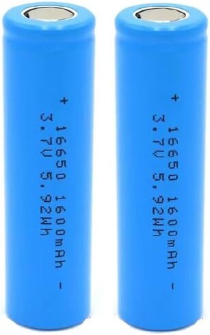 Svenirven 2 قطعة 16650 بطارية 2000 مللي أمبير 3.7 فولت بطارية ليثيوم أيون قابلة للشحن لمصابيح الكشافات in Kuwait