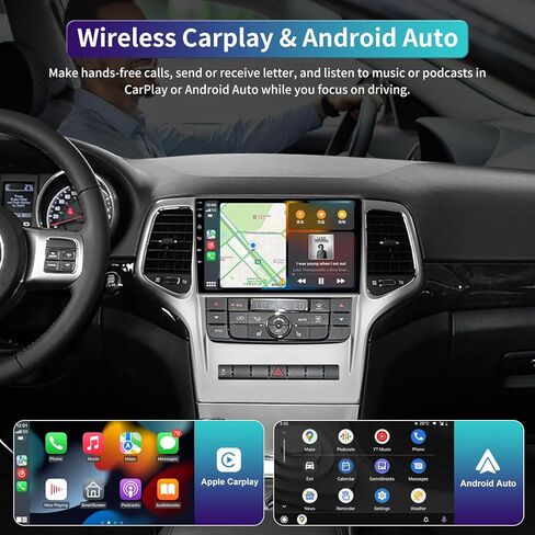 ترقية جديدة لنظام Android 12 راديو السيارة ستيريو لسيارة جيب جراند شيروكي 2008-2013، 9.2 بوصة في لوحة القيادة نظام تحديد المواقع العالمي (GPS) وشاشة لمس IPS 4+32 جيجابايت مع Carplay Android Auto WiFi SWC FM RDS كاميرا احتياطية مجانية in Kuwait