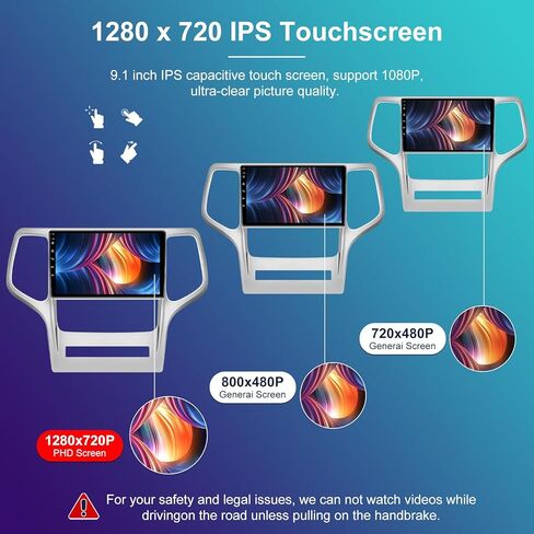 ترقية جديدة لنظام Android 12 راديو السيارة ستيريو لسيارة جيب جراند شيروكي 2008-2013، 9.2 بوصة في لوحة القيادة نظام تحديد المواقع العالمي (GPS) وشاشة لمس IPS 4+32 جيجابايت مع Carplay Android Auto WiFi SWC FM RDS كاميرا احتياطية مجانية in Kuwait