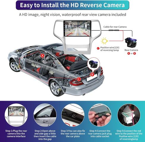 ترقية جديدة لنظام Android 12 راديو السيارة ستيريو لسيارة جيب جراند شيروكي 2008-2013، 9.2 بوصة في لوحة القيادة نظام تحديد المواقع العالمي (GPS) وشاشة لمس IPS 4+32 جيجابايت مع Carplay Android Auto WiFi SWC FM RDS كاميرا احتياطية مجانية in Kuwait