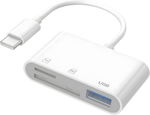 قارئ بطاقات USB C إلى SD، محول قارئ بطاقات ذاكرة USB C إلى Micro SD TF متوافق مع iPad Pro، وMacBook Pro/Air، وChromebook، ومحول قارئ بطاقات كاميرا USB 3 في 1 لأجهزة XPS، وGalaxy والمزيد من أجهزة USB C in Kuwait