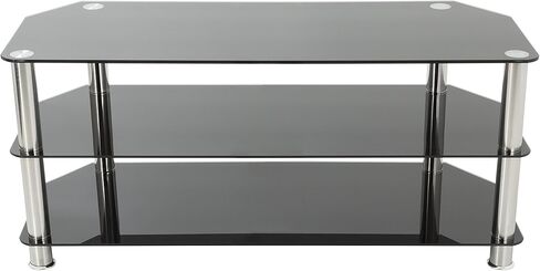 AVF SDC1000BB-A حامل تلفزيون للتلفزيونات حتى 50 بوصة، زجاج أسود، أرجل سوداء in Kuwait