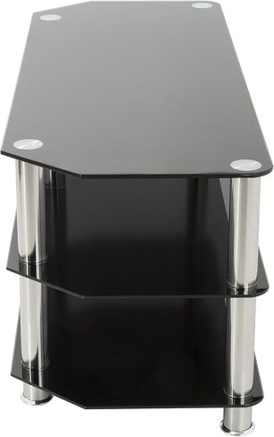 AVF SDC1000BB-A حامل تلفزيون للتلفزيونات حتى 50 بوصة، زجاج أسود، أرجل سوداء in Kuwait
