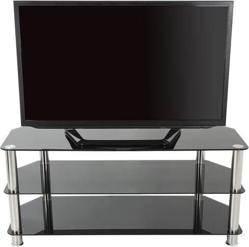 AVF SDC1000BB-A حامل تلفزيون للتلفزيونات حتى 50 بوصة، زجاج أسود، أرجل سوداء in Kuwait