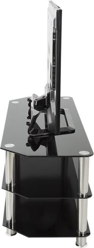 AVF SDC1000BB-A حامل تلفزيون للتلفزيونات حتى 50 بوصة، زجاج أسود، أرجل سوداء in Kuwait