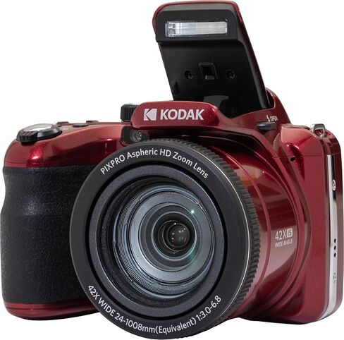 كاميرا Kodak PIXPRO AZ425 الرقمية + حقيبة الكاميرا + بطاقة ذاكرة سعة 128 جيجابايت (أبيض) in Kuwait