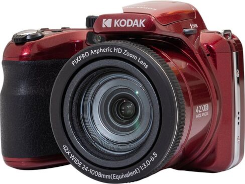 كاميرا Kodak PIXPRO AZ425 الرقمية + حقيبة الكاميرا + بطاقة ذاكرة سعة 128 جيجابايت (أبيض) in Kuwait