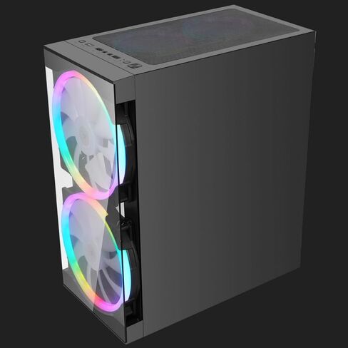 حقيبة كمبيوتر METABUILD ATX مع مراوح RGB (مثبتة مسبقًا بما في ذلك مروحتين أماميتين مقاس 200 مم)، حقيبة ألعاب متوسطة البرج مع لوحة أمامية وجانبية من الزجاج المقسى، حقيبة كمبيوتر ألعاب ذات تدفق هواء عالي MB305A in Kuwait