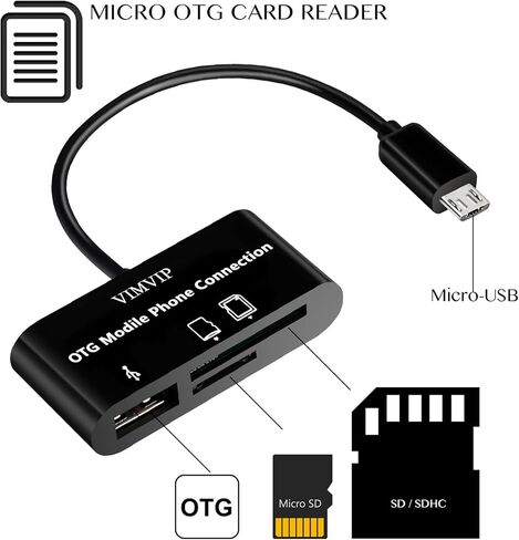 VIMVIP 3 في 1 مايكرو USB OTG قارئ بطاقة SD لسامسونج جالاكسي S4 S2 S3 نوت 2 تابلت in Kuwait