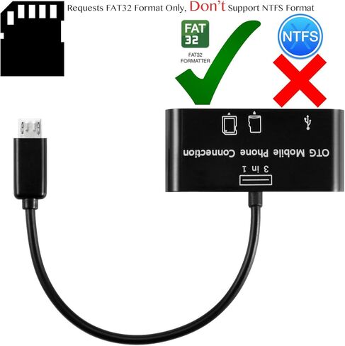 VIMVIP 3 في 1 مايكرو USB OTG قارئ بطاقة SD لسامسونج جالاكسي S4 S2 S3 نوت 2 تابلت in Kuwait