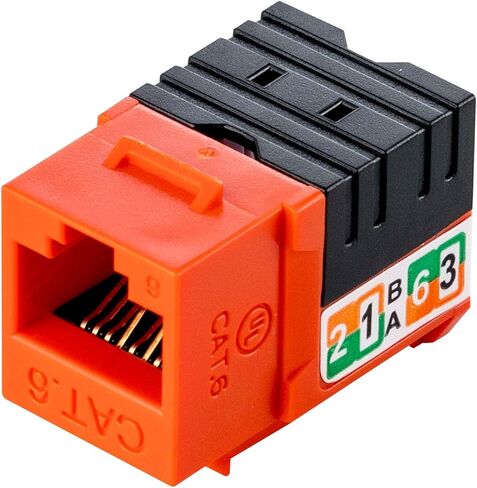 LINKOMM 10-Pack RJ45 Cat6 Slim Profile UTP Unshielded Keystone Jack (أبيض) in Kuwait