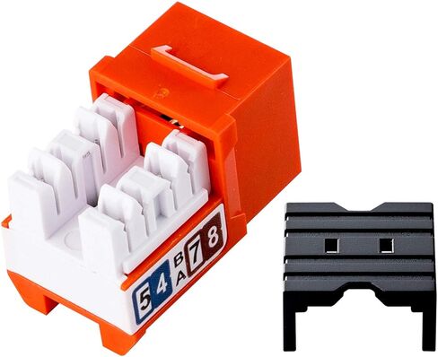 LINKOMM 10-Pack RJ45 Cat6 Slim Profile UTP Unshielded Keystone Jack (أبيض) in Kuwait