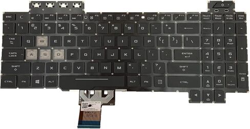 استبدال الكمبيوتر المحمول تخطيط الولايات المتحدة RGB لوحة المفاتيح الخلفية الملونة ل Asus TUF Gaming FX505 FX505D FX505DV FX505DD FX505DT FX505DU FX505DY FX505G FX505GT FX505GU FX505GE FX505GD FX505GM FX505A FX504 FX705 in Saudi Arabia