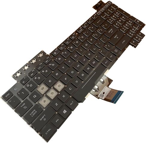 استبدال الكمبيوتر المحمول تخطيط الولايات المتحدة RGB لوحة المفاتيح الخلفية الملونة ل Asus TUF Gaming FX505 FX505D FX505DV FX505DD FX505DT FX505DU FX505DY FX505G FX505GT FX505GU FX505GE FX505GD FX505GM FX505A FX504 FX705 in Saudi Arabia
