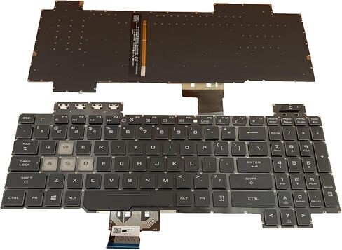 استبدال الكمبيوتر المحمول تخطيط الولايات المتحدة RGB لوحة المفاتيح الخلفية الملونة ل Asus TUF Gaming FX505 FX505D FX505DV FX505DD FX505DT FX505DU FX505DY FX505G FX505GT FX505GU FX505GE FX505GD FX505GM FX505A FX504 FX705 in Saudi Arabia