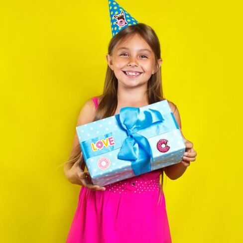 100 قطعة من ملصقات الدونات للاطفال والبالغين للوجبات الخفيفة والحلوى والحلوى مقاومة للماء من الفينيل لتزيين الحفلات للابتوب وزجاجة المياه والثلاجة واكواب الامتعة وشنطة الظهر هدايا للبنات in Kuwait