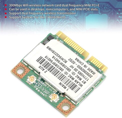 بطاقة واي فاي صغيرة ثنائية النطاق بتقنية بي سي إيه، بطاقة محول شبكة لاسلكية، 802. محول واي فاي السريع 802. 11A/B/G/N 300Mbps PCI Express لـ Win7/Win8/Win10 in Kuwait