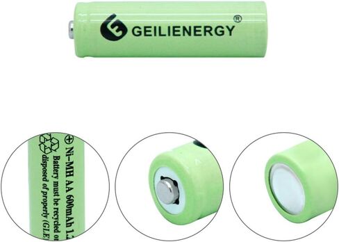 AA Ni-MH 600mAh 1.2V Rechargable Solar Light Batteries for Outdoor Solar Lamps Garden Lights Remotes Mice(8Pcs) in Kuwait