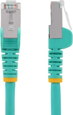 StarTech.com 7ft CAT6a Ethernet Cable - Low Smoke Zero Halogen (LSZH) - 10 Gigabit 500MHz 100W PoE RJ45 S/FTP Black Network Patch Cord Snagless w/Strain Relief (NLBK-7F-CAT6A-PATCH) in Saudi Arabia
