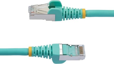 StarTech.com 7ft CAT6a Ethernet Cable - Low Smoke Zero Halogen (LSZH) - 10 Gigabit 500MHz 100W PoE RJ45 S/FTP Black Network Patch Cord Snagless w/Strain Relief (NLBK-7F-CAT6A-PATCH) in Saudi Arabia